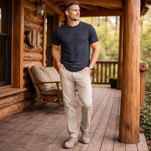 Lucky Brand 121 Slim Straight Khaki Pants Mens 36x30 Stretch Tan